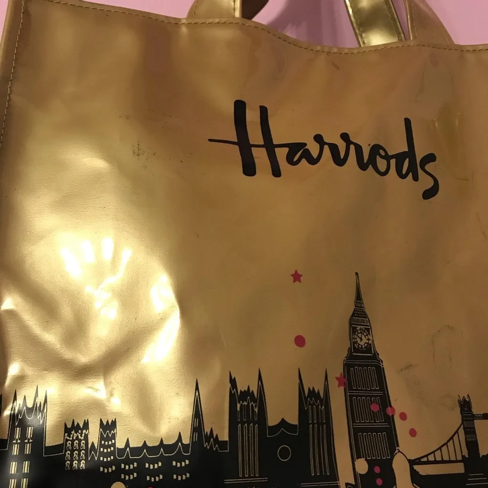 Harrods gold pvc bag - Picture 4 of 8